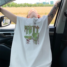 可48小时发货支持抖音得物来样二开240克重磅美式纯棉背心无袖t恤，男装T恤，电商A486-1