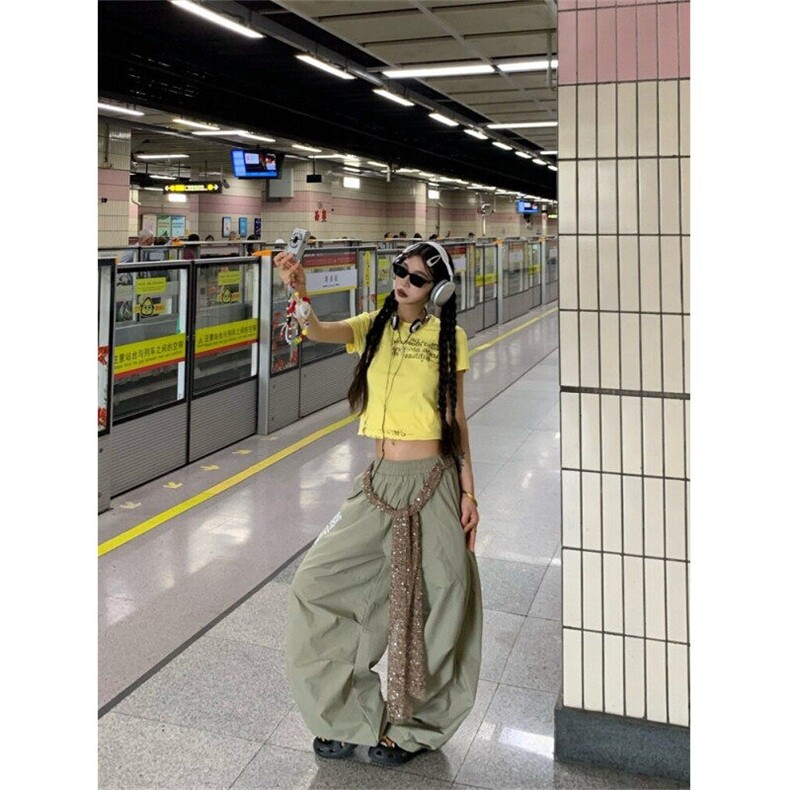阔腿裤男女高街帅气韩版潮流宽松2026夏季ins新款长裤K6505-P51,男装休闲裤,星座412-3