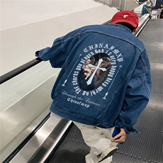 牛仔外套男春美式高街hiphop痞帅炸街夹克宽松潮牌上衣JK1033-P68，男装工装外套，星座1103-3