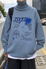 2024秋冬新款针织毛线衣男韩版潮流高领休闲百搭A161-2-M2060-P50图片