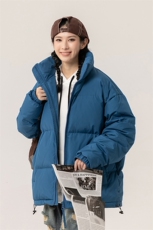 新标白鸭绒简约休闲立领外套纯色潮流加厚羽绒服ESY0215-P150，男装羽绒服，电商B306