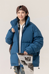 新标白鸭绒简约休闲立领外套纯色潮流加厚羽绒服ESY0215-P150图片