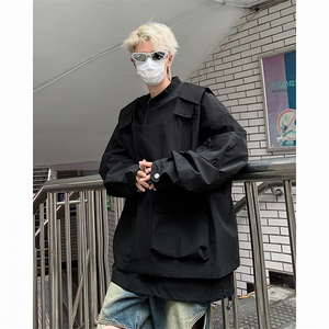 秋款男立领夹克工装拉链大口袋背心加外套JK601 P85图片
