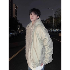 座山雕毛领棉衣加绒加厚连帽外套MY294特P103，男装棉衣，星座908-1