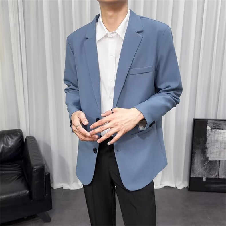春秋新款西装男痞帅气韩版潮流炸街上衣宽松休闲外套Y72-P63,男装西服套装,星座1109-3