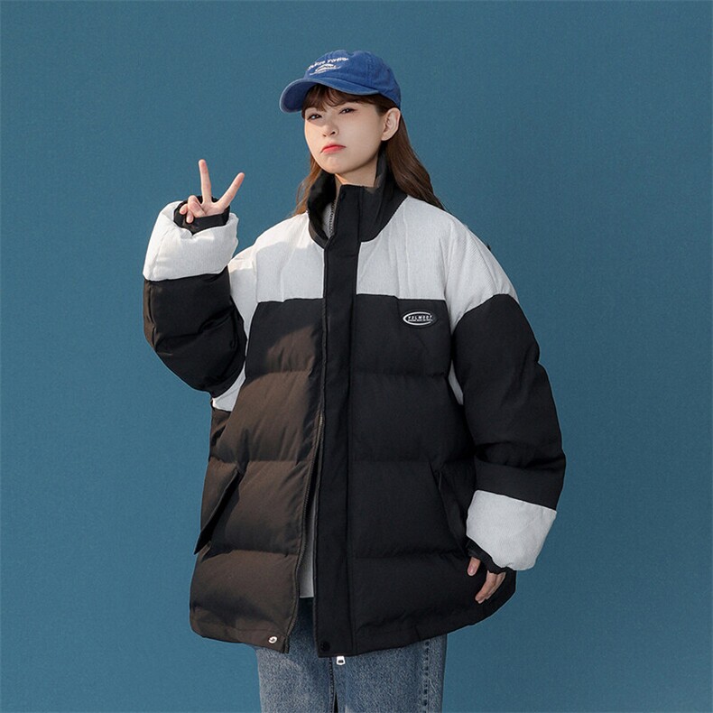 1中性风灯芯绒拼接棉衣女立领棉服女外套女8718P128控168,女装棉衣/棉服,星座226-2