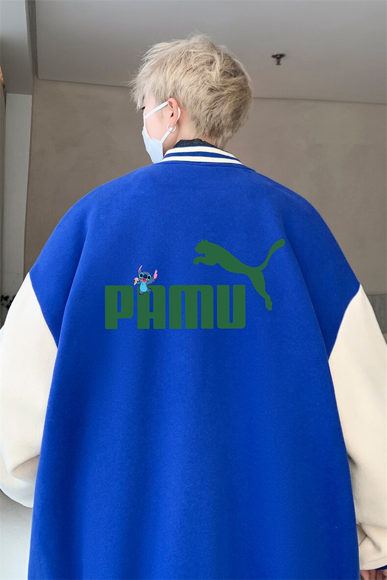 摇粒绒棒球服男大码开衫卫衣男夹克BF86227-P65,男装夹克,电商A040