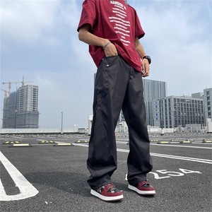 夏秋新款男士时尚潮流立体裁剪大口袋休闲裤慵懒风阔腿裤K026/P40图片