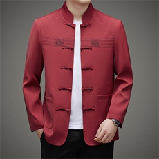 春秋风唐装盘扣外套MJ5802-单上衣P115套装P170三件套P240，男装休闲套装，星座1105-3