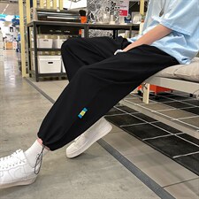！2023夏季新款潮流百搭冰丝男士休闲裤超薄九分裤K2050P35，男装休闲裤，电商B220