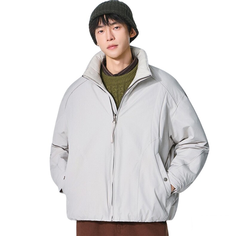 2025秋冬季新款棉服男士双面穿宽松休闲百搭外套上衣潮流户外男款，男装棉衣，电商D215