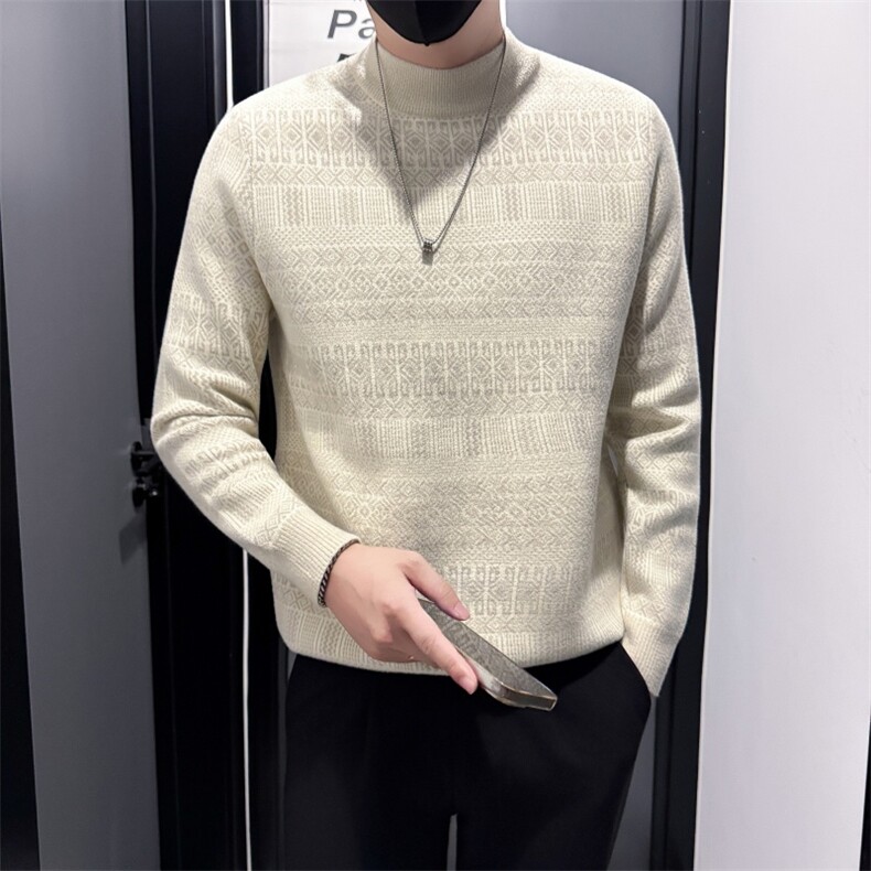 B340MY8305P6898店主风小伙风男士圆领休闲长袖毛衣,男装针织衫/毛衣,电商B340