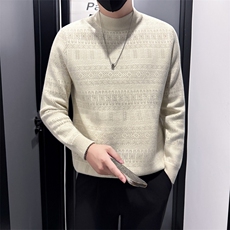 B340MY8305P6898店主风小伙风男士圆领休闲长袖毛衣，男装针织衫/毛衣，电商B340