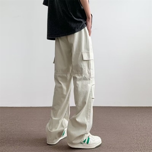 1506-1/KG291/P42情侣宽松休闲裤春秋阔腿长裤微喇叭日系男裤子图片