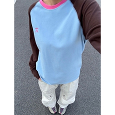 高品秋冬拼色德绒保暖情侣百搭长袖圆领户外打底衫男女A1081-P40，男装T恤，星座1505