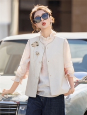 6305春装新款提花女装无袖马甲外套，女装马甲，微微衣阁