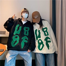 春秋款开衫卫衣男高街潮oversize炸街痞帅字母上衣Y758-P35，男装夹克，星座1001-1