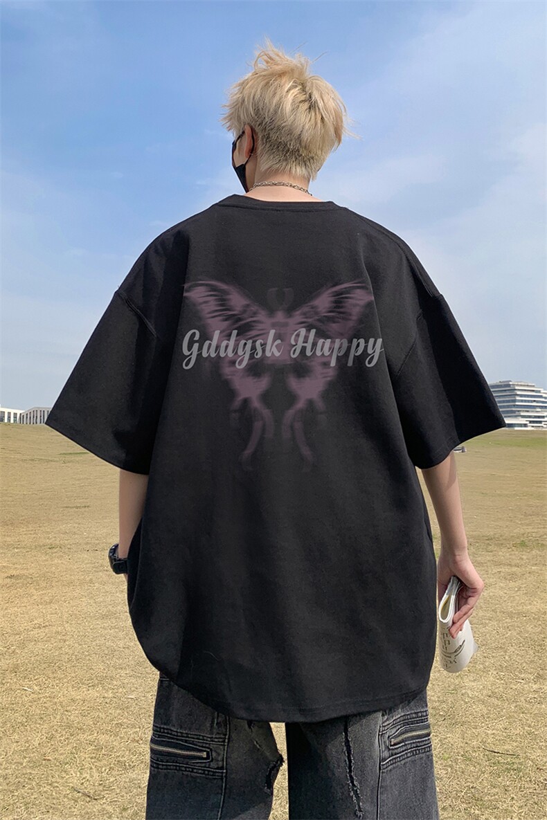 已注册/夏季外景纯棉帅气青年短袖T恤男宽松体恤衫DT9746/P25,男装T恤,电商B316