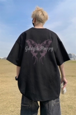 已注册/夏季外景纯棉帅气青年短袖T恤男宽松体恤衫DT9746/P25，男装T恤，电商B316