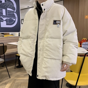 灯芯绒立领加厚棉衣男冬季潮牌宽松羽绒棉服保暖棉袄 W7980-P82图片