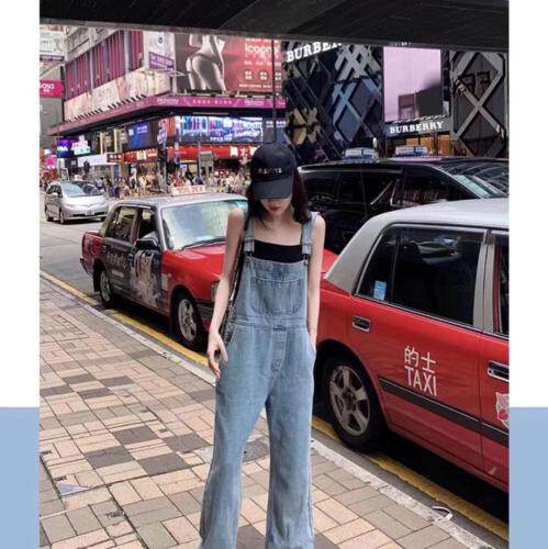 背带牛仔裤，女装牛仔裤，玫瑰共和国