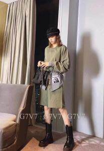 新品条纹拼接设计两件套，其它，G7V7