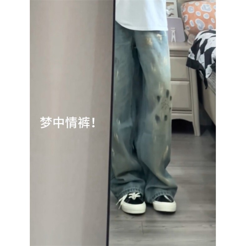 【网图】涂鸦牛仔裤男夏季薄款美式复古vibe裤子高街NZ06LL-特P48,男装牛仔裤,星座1007（原301D）