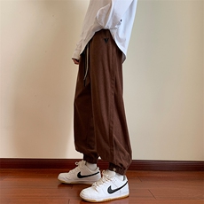 KP800P50港风休闲裤男宽松直筒拖地裤束脚裤卫裤，男装休闲裤，星座1204-3