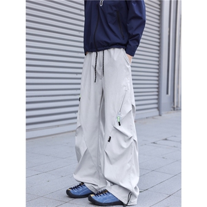 春季新款户外机能侧边褶皱设计休闲冲锋裤B315-K26063-特p35控68图片