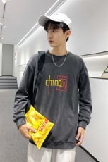 跨境外贸奥粒绒保暖卫衣男港风潮牌百搭外套W2291P30，男装卫衣，星座914