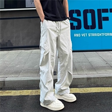 网图！KZ303-特P29褶皱感直筒休闲裤男女新款户外工装速干长裤，男装工装外套，星座1811B