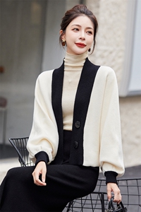 高级感仿水貂绒外套女短款2024秋季新款气质针织开衫上衣蝙蝠衫图片