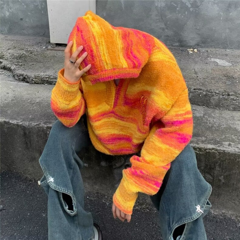 美式圆领毛衣男慵懒风休闲针织衫B618P70,男装针织衫/毛衣,星座1116-2