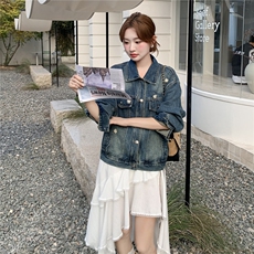 新品牛仔外套女学院风F9805---P155--K208，女装短外套，2C253