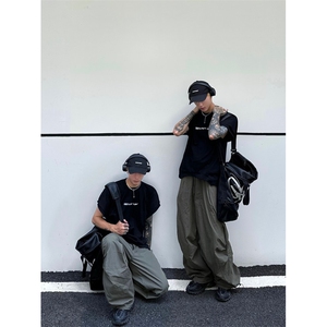 24潮牌欧美高街vibe工装抽绳伞兵裤BK2311-P60控88图片