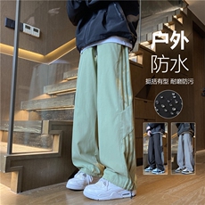 抖音品质秋季新款潮流条纹设计宽松冲锋裤B315-K24315-特p35控68，男装休闲裤，电商B315