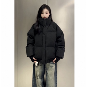 网图【帆布皮】冬季立体纹理感立领棉服男保暖棉衣M900-特P85图片
