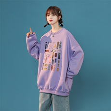 中性风无性别创意圆领女卫衣男大码情侣套头衫WY101P35控价48，男装卫衣，电商A089-1