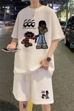 ！重磅推荐！2022潮牌男士华夫格短袖T恤套装一套HTZ09P50，男装T恤，电商B220