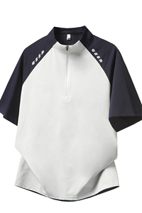 半拉链拼接速干短袖夏季宽松凉感冰丝T恤 M-5XL FST569 特p25控48图片