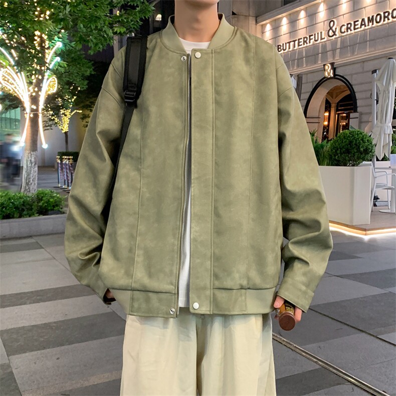 夜景机动皮衣美式潮牌皮夹克外套光板二开A406JK1206特P83,男装夹克,星座309（原A406）