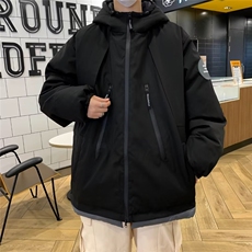 机能风连帽冲锋衣棉服男冬季户外潮牌宽松棉衣棉袄外套MY909-P98，男装棉衣，星座1008