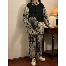 新中式长袖套装TZ88797P90衬衫CS88799P45控78裤子88798P45控68，男装衬衫，星座226-2