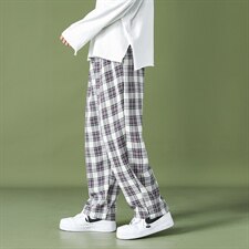 2021春夏港风格子裤子男中性风格子裤女直筒宽松DS-C407-6647-P40，男装休闲裤，电商C323-1