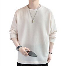 2022华夫格长袖卫衣学生圆领男潮牌宽松潮流百搭上衣W979-P27，男装卫衣，星座815-2