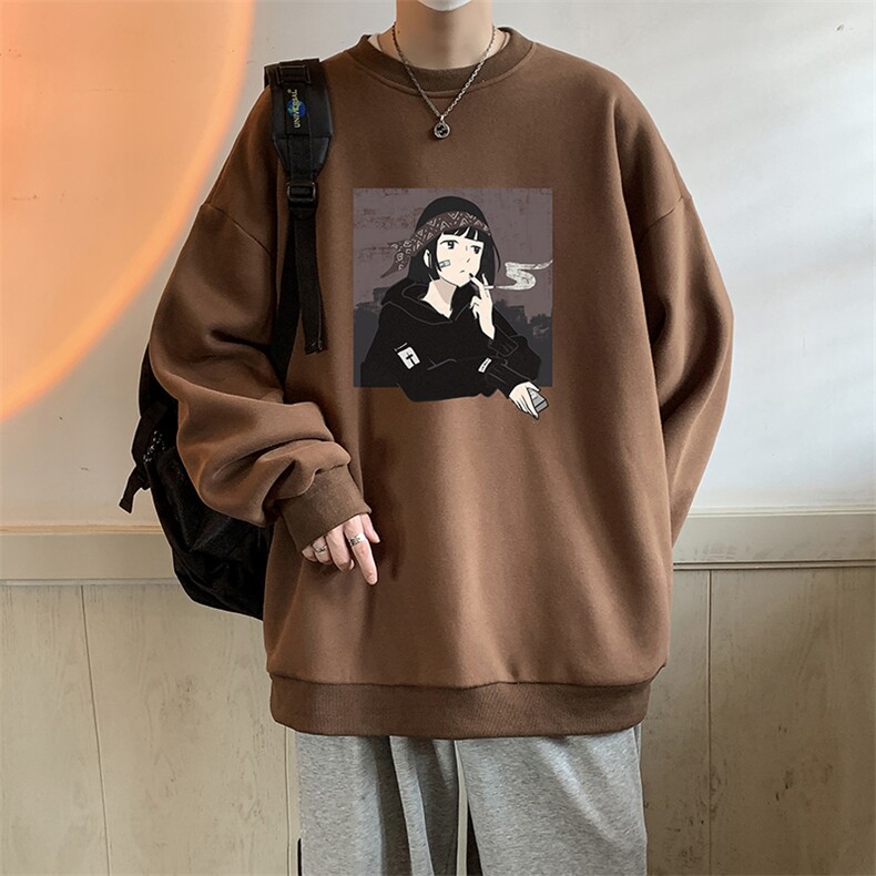 圆领卫衣男大码加厚加绒长袖t恤男S6122-P28 加绒款-P33图片