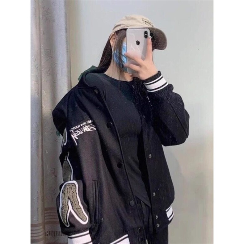 棒球服毛巾刺绣情侣宽松夹克春秋冬外套,男装夹克,星座506A