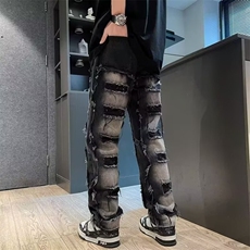 1506-1/K52181/P55复古美式印花脏染微喇cleanfit潮男女牛仔裤，男装牛仔裤，星座1506-1