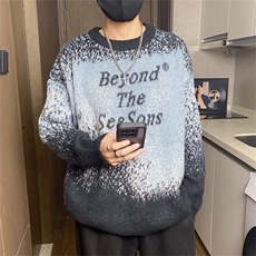 M710-特P68毛衣男秋冬季美式潮牌宽松慵懒风针织衫港风宽松外套，男装针织衫/毛衣，电商D310B