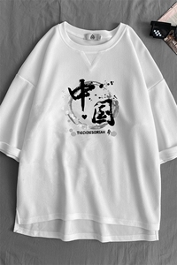 Q11134-P30 春夏季七分袖t恤男大码五分袖男短袖中袖图片